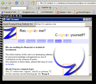 Screenshot of J2S Browser Example